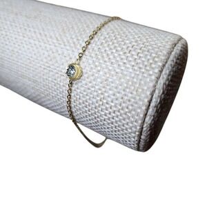 18K Gold Plated Stainless Steel Bracelet | CZ Solitaire Accent  | 2 for $40